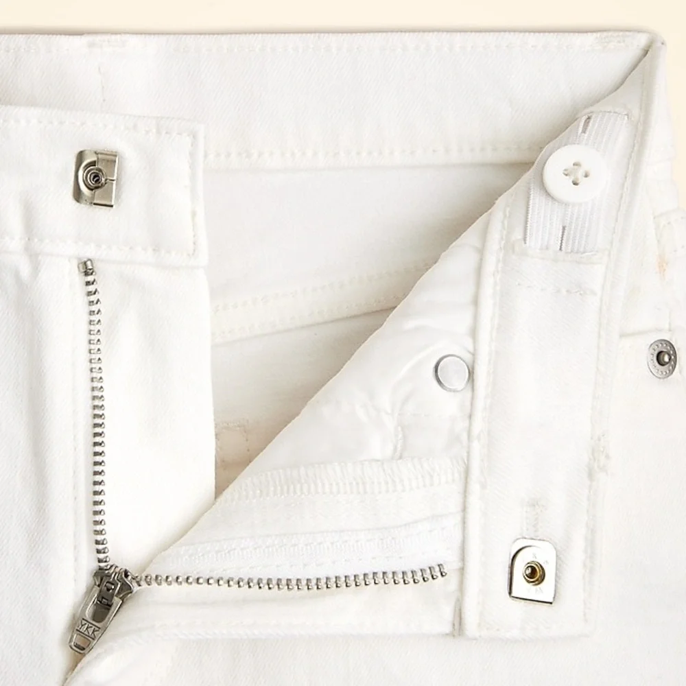 J.Crew Girls' high-rise denim short in white size 14 NWT